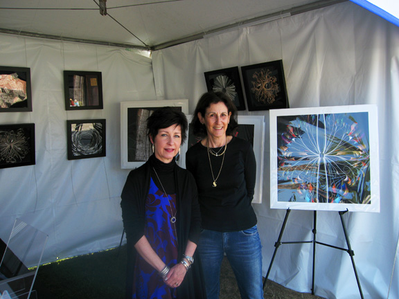 The booth Cara and Susan