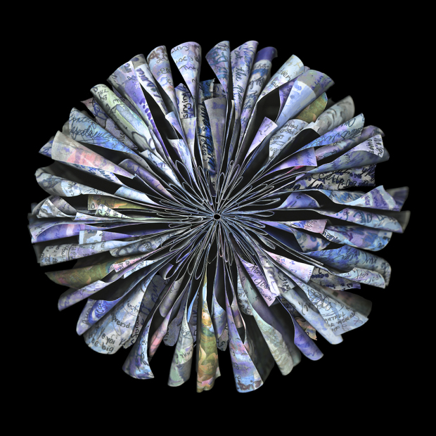 "Palimpsest" 2018   48" x 48" Ed./9, 36" x 36" Ed./9, 24" x 24" Ed./9