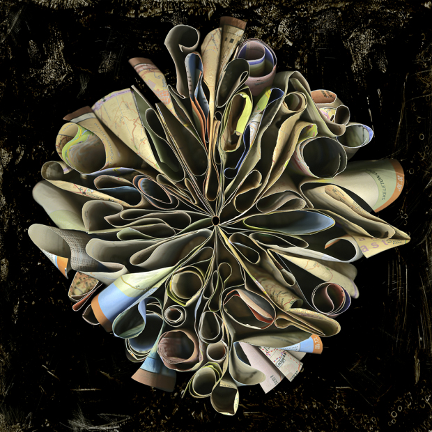 "Skeleton Coast" 2018   48" x 48" Ed./9, 36" x 36" Ed./9, 24" x 24" Ed./9